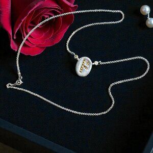 Silver 925 Monogram Necklace “F” Pendant with Yellow Gemstones stamped Italy Per